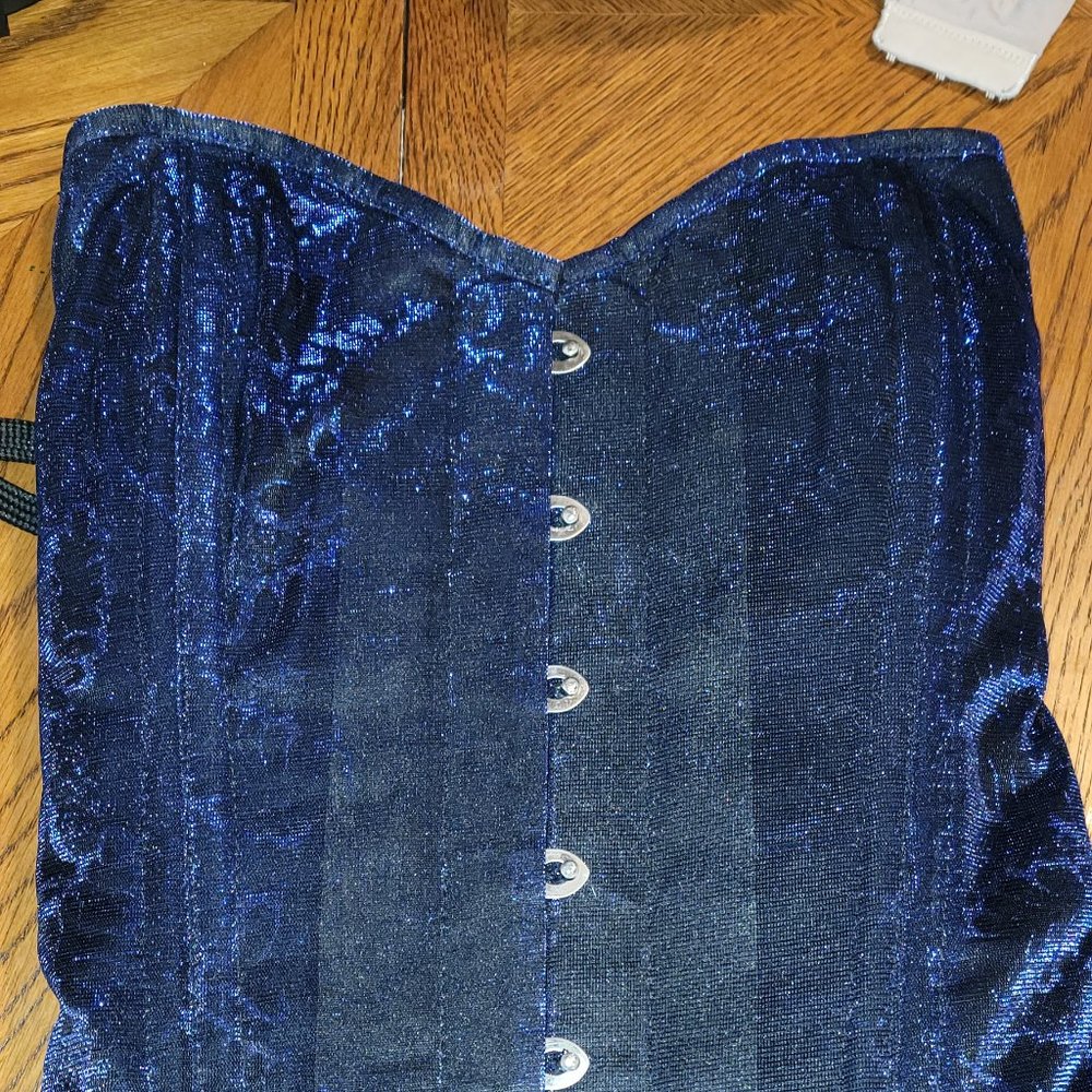 Metallic Blue Corset